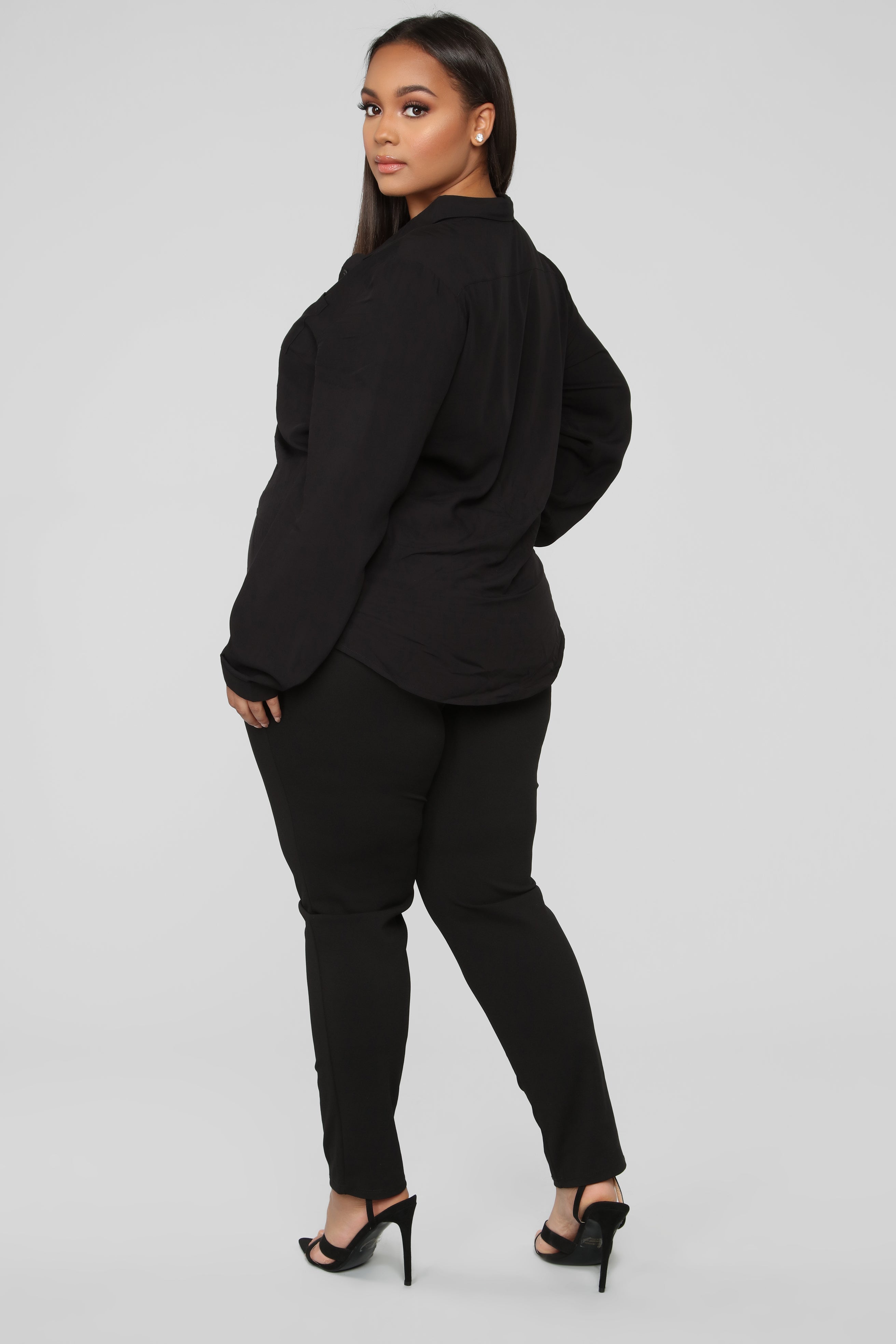 Aurora Woven Top - Black