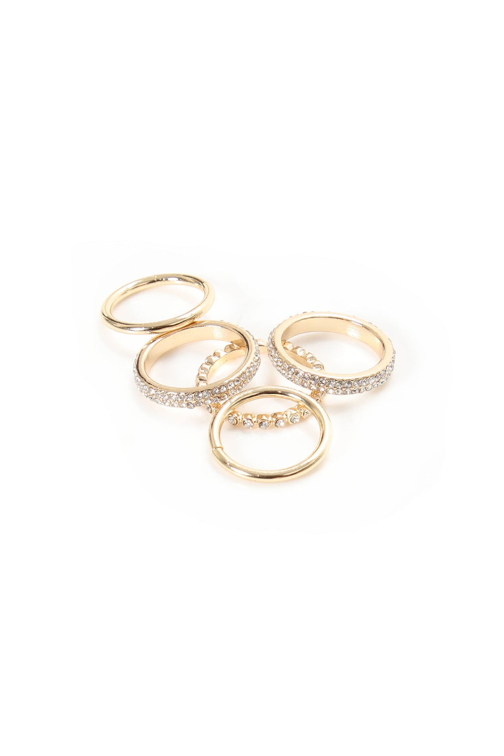 Sparkle Away Multi Ring Set - Gold