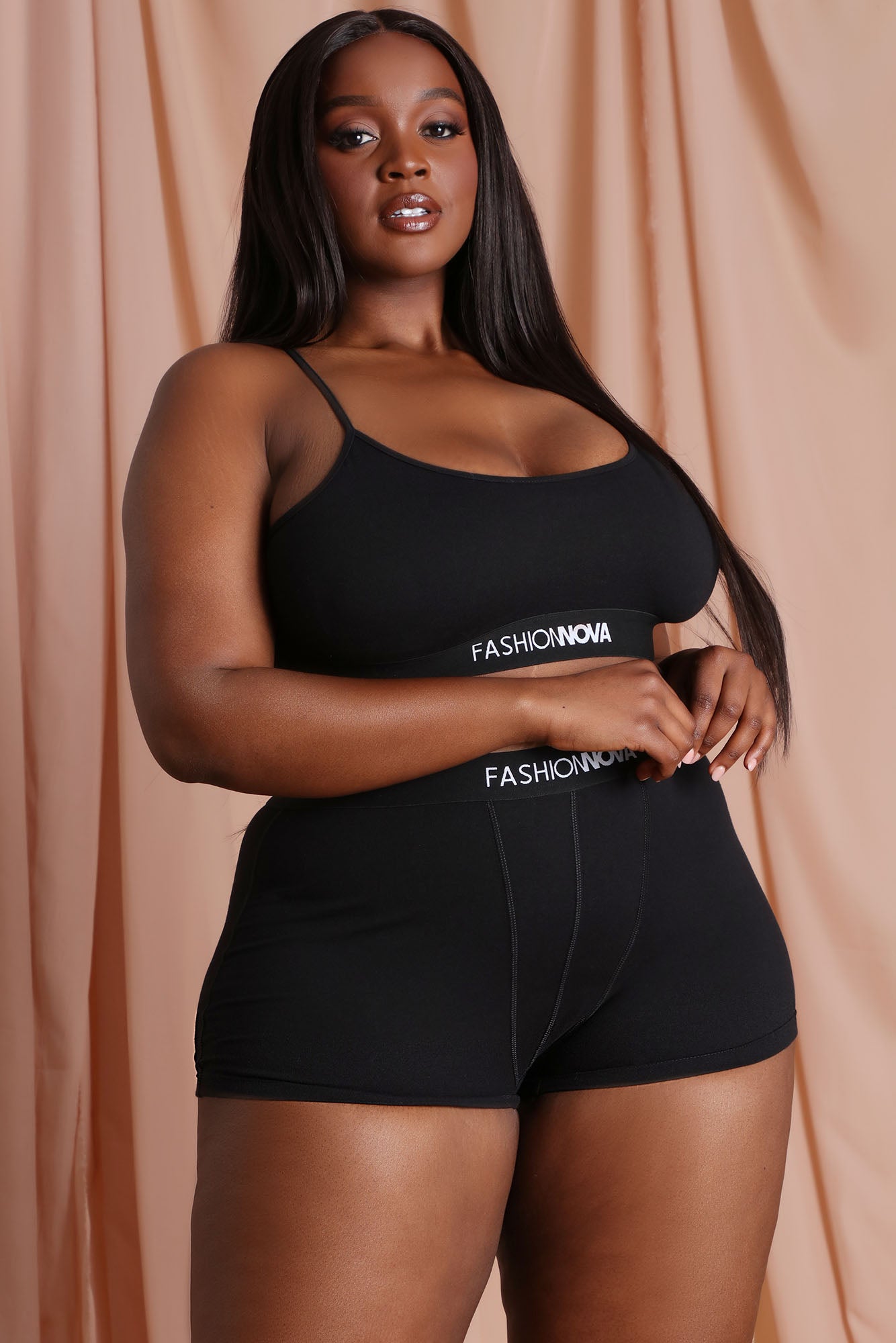 FN Mood Cami And Boxer Set - Black