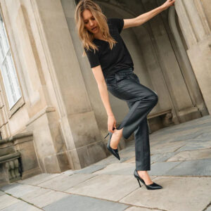 Mos Mosh Zabel leather sweatpant Black