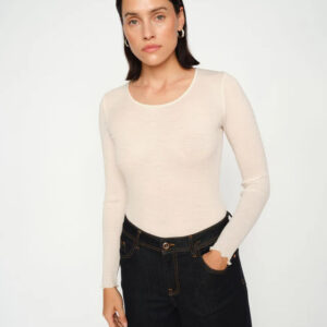 Mos Mosh Elaine Seamless Silk Tee ecru