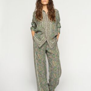 Mos Mosh Flowish orchid pant Turf green