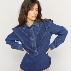 Mos Mosh Mirina Denim shirt Dark blue