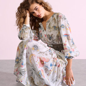 Riani 636300 4543 Off white patterned